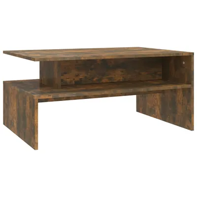 Image de vidaXL Table basse chêne fumé 90x60x42,5 cm Bois composite