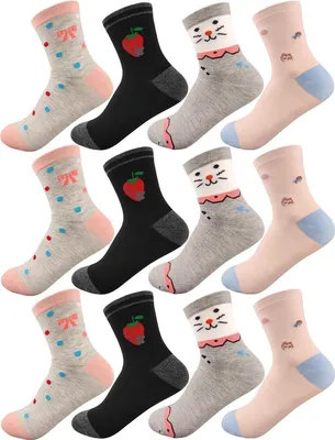 Produktbild von 12 Paar Kinder Socken Jungen & Mädchen mit Muster Baumwolle, 12 Paar, Mix11/23-26