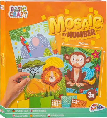 Produktbild von Mozaika wyklejanie po numerach Zwierzęta pomarańczowa