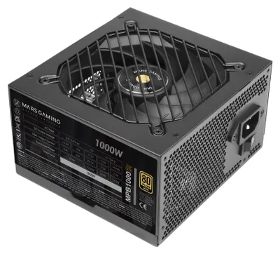 Productafbeelding van Mars Gaming MPB1000SI, 1000 W, 220 - 240 V, 47 - 63 Hz, 15 A, Actief, 150 W