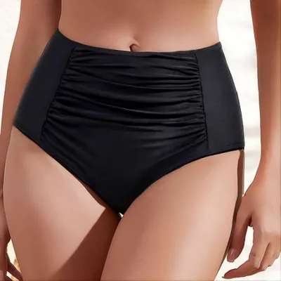 Zdjęcie produktu dla Spodenki menstruacyjne z wysokim stanem - Selena - L, Czarny