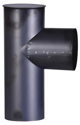 Produktbild von FIREFIX O120/KK Blauglanzblech Kapselknie, 300 mm lang, ø 120 mm - Ofenrohre aus