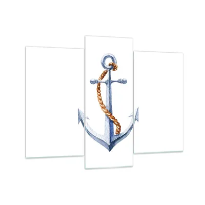 Produktbild von Bilder auf glas - Anker Seil Segeln Meer - 130x100cm - Glasbilder - Wandbilder - Kunstdruck - zum Aufhängen bereit - Wanddekoration aus Glas - Glas Bilder - Wandbild auf Glas - GCB130x100-2851