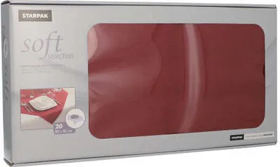 Produktbild von 20 Mitteldecken, stoffähnlich, Vlies "soft selection" 80 cm x 80 cm bordeaux
