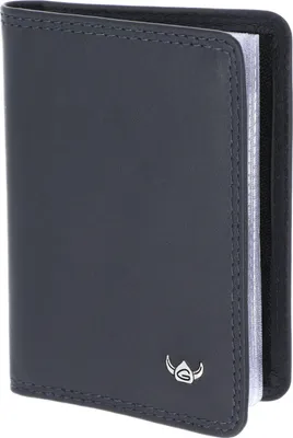 Imagen del producto de Golden Head Cuero estuche de tarjetas Polo RFID Protect Kartenetui 4431 Marineblau azul marino