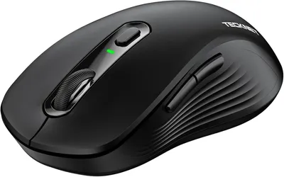 Produktbild von Bluetooth Maus (Tri-Modus: BT 5.0/3.0+2.4G) Funkmaus mit USB-A Empfänger, 4800 DPI Leise Mouse für große Hände, Multidevice für PC/Laptop/Mac/Tablet