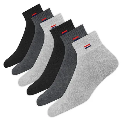 Immagine prodotto di Calzini sportivi da uomo e da donna, in cotone, modello corto, taglia 43-46, disponibili in vari colori, confezione da 6 paia