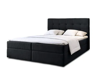 Produktbild von AX LIVING Stauraum Boxspringbett Schwarz 180x200 Geceteni Doppel Bett
