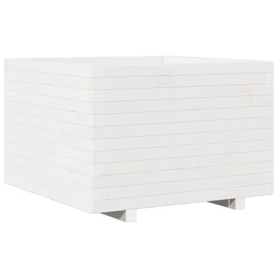 Produktbild von Pflanzkübel Weiß 70x70x49,5 cm Massivholz Kiefer