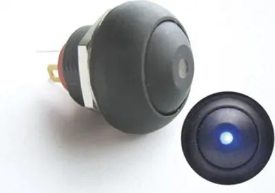 Produktbild von Velleman - R1396B - Mini-Drucktaster - Blaue LED - 1P SPST OFF-(ON)