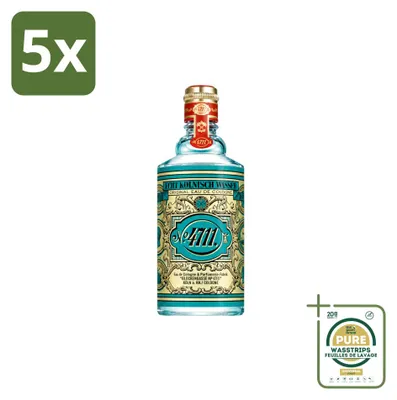 Productafbeelding van 5 x 4711 Original Eau de Cologne - Molanus fles - 100 ml - Voorraadverpakking - 5 stuks