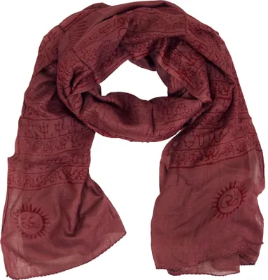 Produktbild von Dünnes Baba Tuch, Benares Lunghi - Rostrot, Uni, Viskose, 180*95 cm, Sarongs & Tücher