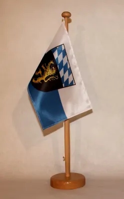 Produktbild von Tischflagge Oberbayern Ober Bayern 25x15 cm mit Holzständer