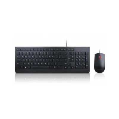Produktbild von Lenovo 4X30L79922, Volle Größe (100%), Kabelgebunden, USB, QWERTY, Schwarz, Maus enthalten