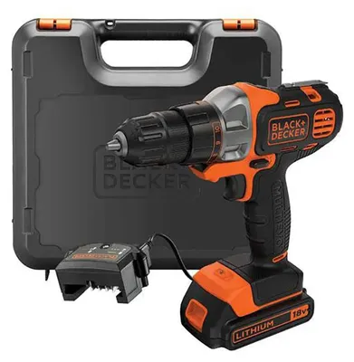 Produktbild von Black & Decker MT218K-QW, Bohren, Schwarz, Orange, 8500 OPM, 800 OPM, Akku, Lithium-Ion (Li-Ion)