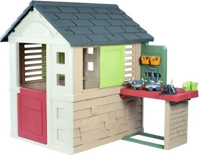 Image de Maison Enfant Smoby Life Nature + Atelier, Fabriquée en France, Matière Recyclée, 39 Accessoires, Dès 2 ans