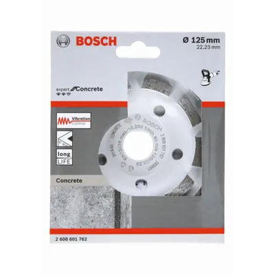 Obrázok produktu pre Bosch 2 608 601 762, Brúsny kotúč, Plochý stred, Betón, Bosch, 2,22 cm, 12,5 cm
