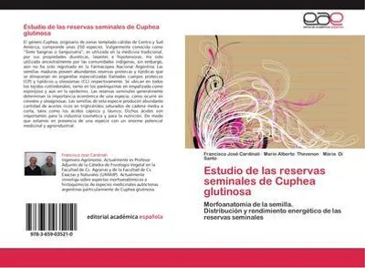 Produktbild von Estudio de las reservas seminales de Cuphea glutinosa
