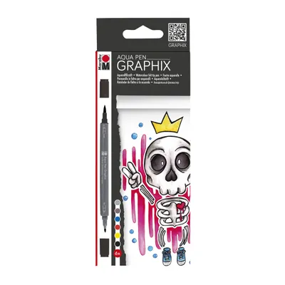 Zdjęcie produktu dla Marabu Aquarellfasermaler "GRAPHIX" KING OF BUBBLEGUM
