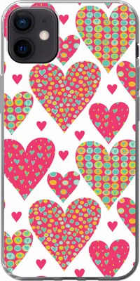Produktbild von MuchoWow® Handyhülle Schutzhülle Hülle für Telefoonhoesje iPhone 12 mini Mädchen - Herz - Liebe - Muster - Mädchen - Kinder - Kinder - Kind Silikon Softcase Handy Hülle - Bild