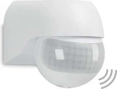 Image de TELEFUNKEN - Détecteur de mouvement, détecteur de mouvement 180°, portée max. 12m, avec réglage de l'heure, max. 2.000 Watt, IP44, blanc, 77x55x70mm (LxlxH)