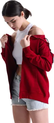 Produktbild von Sweatshirt Hoodies mit Zipper Royyen 3071 Kapuzze – DUNKEL ROT / L