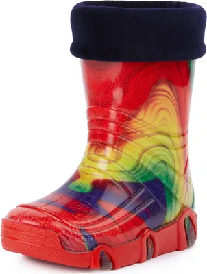 Image de Bottes en caoutchouc doublées Ladeheid pour enfants (filles et garçons) Swk 19 (multicolores arc-en-ciel, taille 21/22 EU)