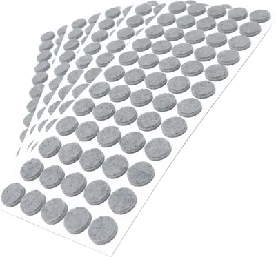 Produktbild von Adsamm® | 300 x selbstklebende Filzgleiter / Grau / Ø 14 mm / rund / Möbelgleiter aus Filz mit 3.5 mm Stärke