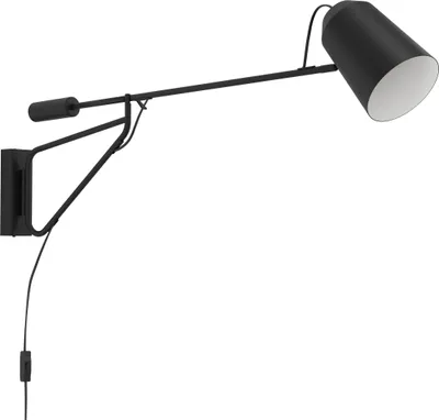 Produktbild von LORETO 1 Wand-/Deckenleuchte Lampe Beleuchtung - L14 x H35 x AL103 cm - schwarz, weiß - IP20