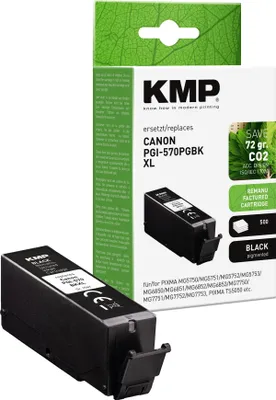 Obrázek produktu pro KMP 1567,4001 KMP schwarz Druckerpatrone kompatibel zu Canon PGI-570 XL PGBK