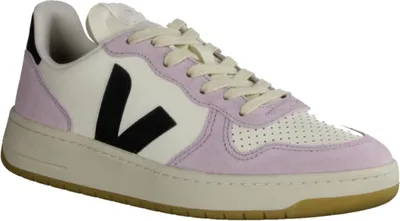 Produktbild von Veja V-10 Damensneaker, Leder/Textil, Pure/Black/Parme nachhaltig produziert - Damenschuhe Top Trends, Mehrfarbig, leder/textil&nbsp