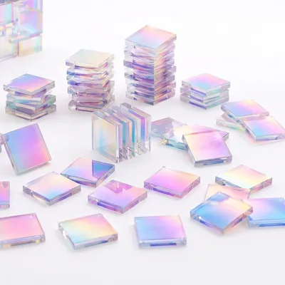 Zdjęcie produktu dla Iridescentne kwadraty akrylowe do kreatywnych projektów