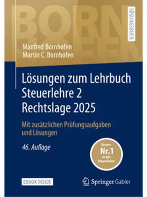 Produktbild von Lösungen zum Lehrbuch Steuerlehre 2 Rechtslage 2025