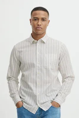 Produktbild von CASUAL FRIDAY CFAnton LS BU striped shirt Herren Freizeithemd Hemd Club-Kragen Regular Fit Hochwertige Baumwoll-Qualität