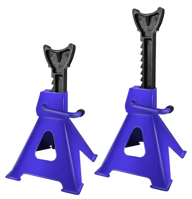 Image de Support de charge, capacité de 3 tonnes, réglable en hauteur de 11,8 à 16,3 pouces, construction en acier durable, 8 niveaux de hauteur, lot de 2