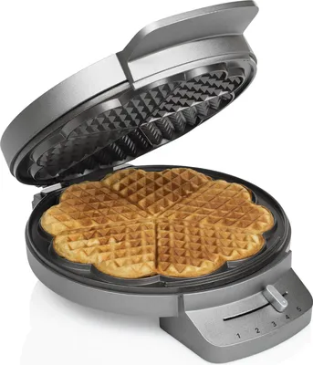 Produktbild von Princess 132380 Thermostatisch geregeltes Waffeleisen, 5 Formen of Herz, 1200 W, Kunststoff, Edelstahl