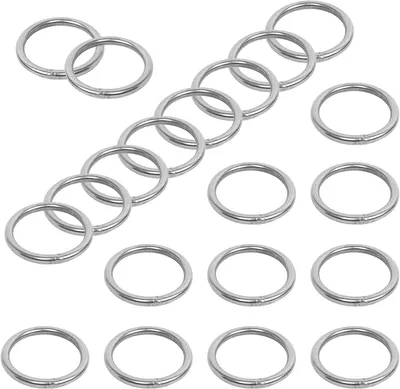 Produktbild von O-Ringe aus Edelstahl, 30 mm Durchmesser, 20 Stück, für Schlüsselanhänger