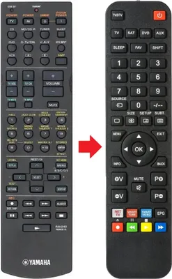 Produktbild von Fernbedienung passend für YAMAHA HTR-5550RDS | HTR5550RDS | RX-V530