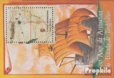 Produktbild von Briefmarken Brasilien 1994 Mi Block95 (kompl.Ausg.) postfrisch Vertrag von Tordesillas