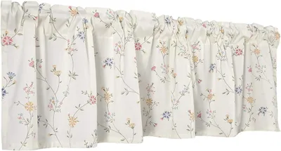 Obrázok produktu pre Bistro Gordijn – Krátka záclona do kuchyne – Okná – S kvetinovým vzorom – Šírka 150 cm – Béžová