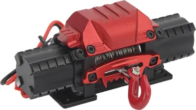 Image de Treuil pour voiture RC, alliage d'aluminium professionnel, haute simulation, double moteur pour voitures, noir