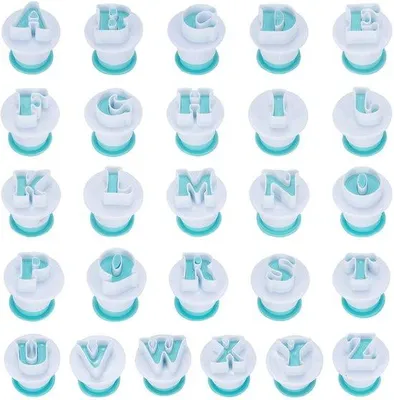 Produktbild von Koekjesvormpjes Set 26 Stück Alphabett Fondant Ausstecher