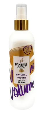 Produktbild von Pantene Pro-V Natural Volume, Haarspray, Alle Haare, 250 ml, Nährend, Schutz, Verstärkung, Texturierung, Volumengebend, Aqua, Alcohol Denat., Magnesium Sulfate, Sodium Chloride, Sorbitol, PEG-40 Hydrogenated Castor..., Auf das feuchte oder trockene Haar sprühen. Für noch mehr Volumen die Haare entgegengesetzt der...