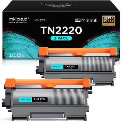 2er-Pack Toner TN2220 kompatibel für Brother, schwarz