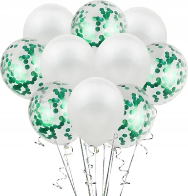 Zdjęcie produktu dla Balony Duże Przezroczyste Konfetti Urodziny Wesele Ślub Zestaw 10 Szt
