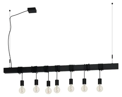Imagen del producto de Lámpara colgante EGLO Townshend-B, ideal para mesas de comedor, lámpara de techo colgante, acero en color , casquillo E27, longitud 150 cm