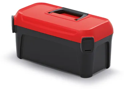 Produktbild von Werkzeugkoffer ergonomisch mit Einsatz und Verschluss 50 cm lang Rot