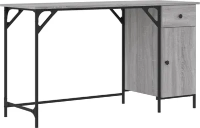 Obrázek produktu pro vidaXL Počítačový stůl Grey Sonoma 131x48x75 cm Materiál na bázi dřeva