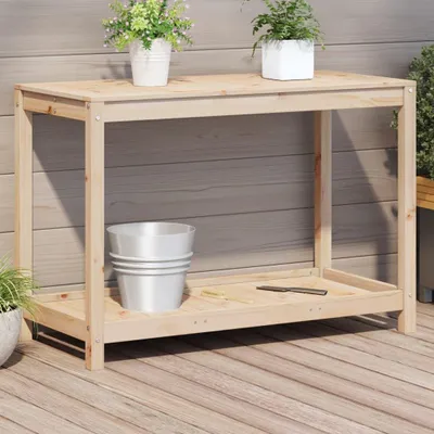 Obrázek produktu pro Sázecí stolek s policí 108x50x75 cm z masivního borovicového dřeva