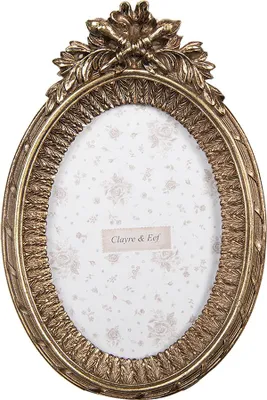 Image de Clayre & Eef Cadre photo 10x15 cm Plastique doré